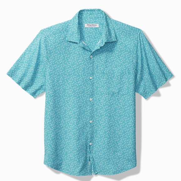 Tommy Bahama Other - Tommy Bahama Men's Bahama Coast Paquito Geo IslandZone® Short-Sleeve Shirt EUC
